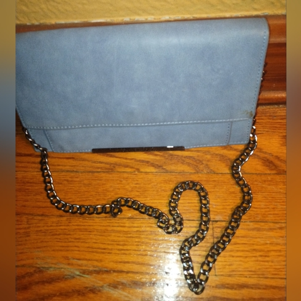 Steve Madden Dusty Blue Chain Crossbody/Shoulder Bag